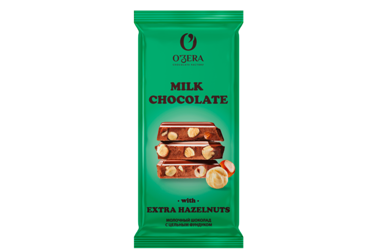 Шоколад «O'Zera» Milk & Extra Hazelnut, 90 г Шоколад «O'Zera» Milk & Extra Hazelnut, 90 г