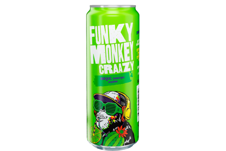 Напиток безалкогольный «Funky Monkey» Кактус лайм, 450 мл – купить по ...