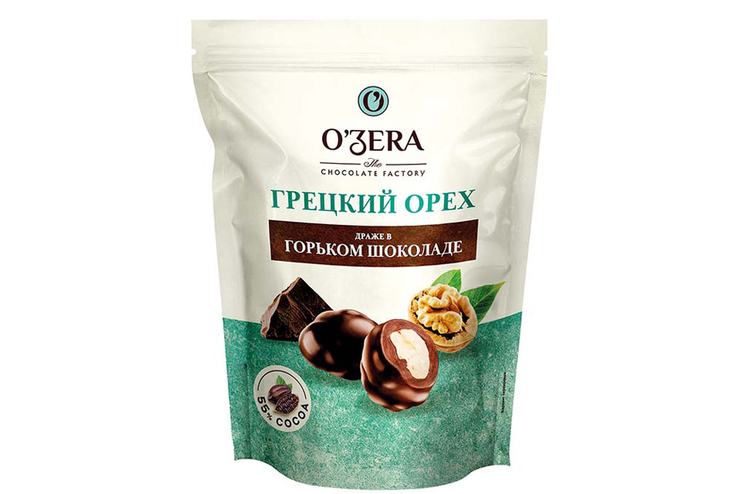 «O'Zera», драже  «Грецкий орех в горьком шоколаде», 150 г