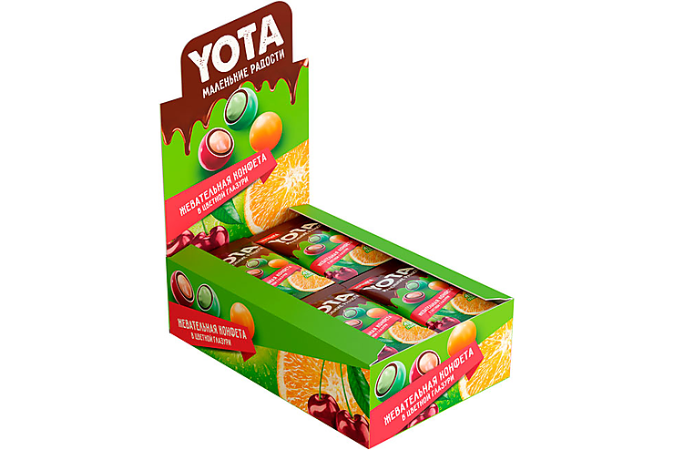 «Yota», драже жевательная конфета в цветной глазури, 40 г