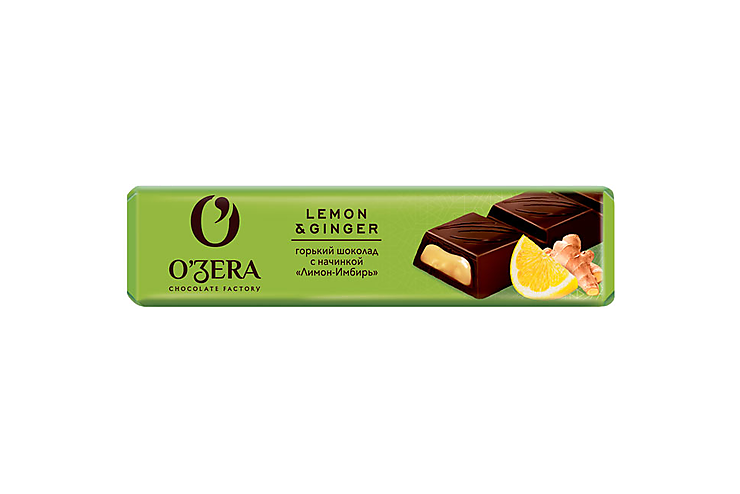 «O'Zera», шоколадный батончик Lemon & Ginger, 50 г