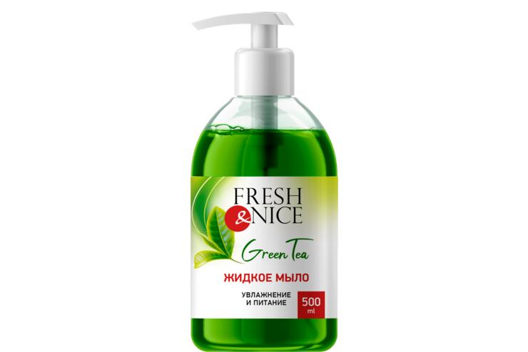 Жидкое мыло для рук «Fresh&Nice» с ароматом зеленого чая, 500 мл