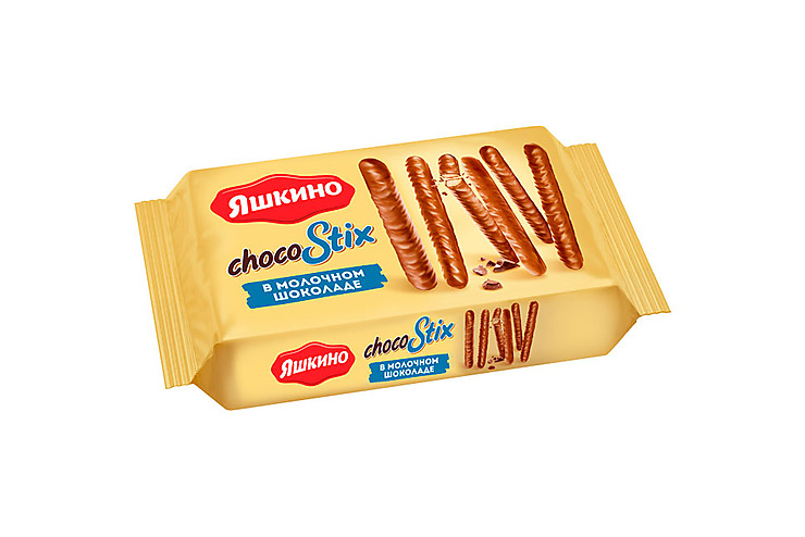 «Яшкино», печенье ChocoStix в молочном шоколаде, 130 г