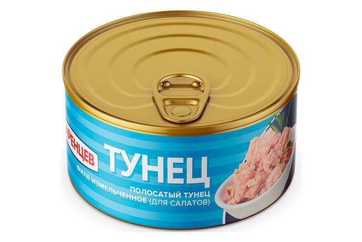 «Баренцев», тунец полосатый, филе измельченное (для салатов), 140 г