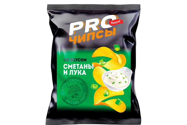 «PRO-Чипсы», чипсы со вкусом сметаны и лука, произведены из свежего картофеля, 150 г