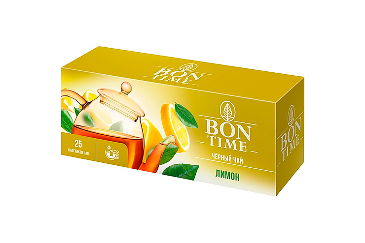 «Bontime», чай черный «Лимон», 25 пакетиков, 37,5 г