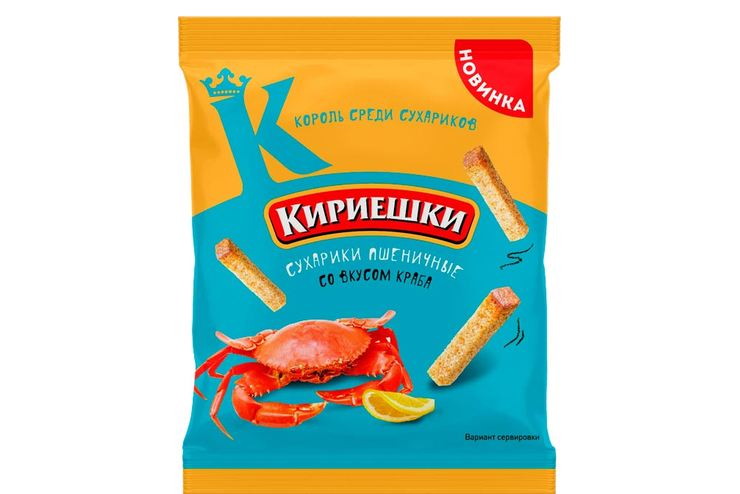Сухарики со вкусом краба «Кириешки», 100 г - купить по цене ...