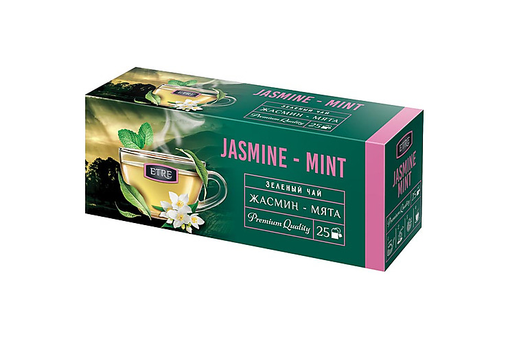 «ETRE», чай зелёный «Жасмин-мята», 25 пакетиков, 50 г