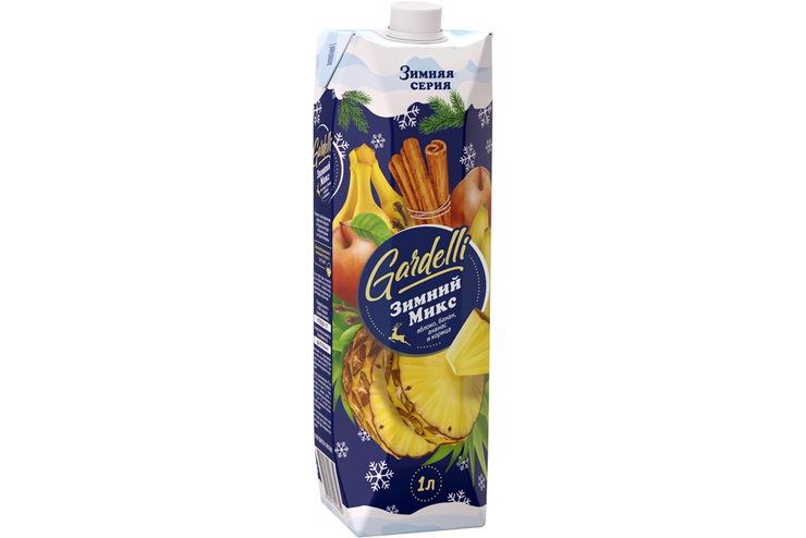 «Gardelli», напиток «Зимний микс» Яблоко, банан, ананас и корица, 1 л