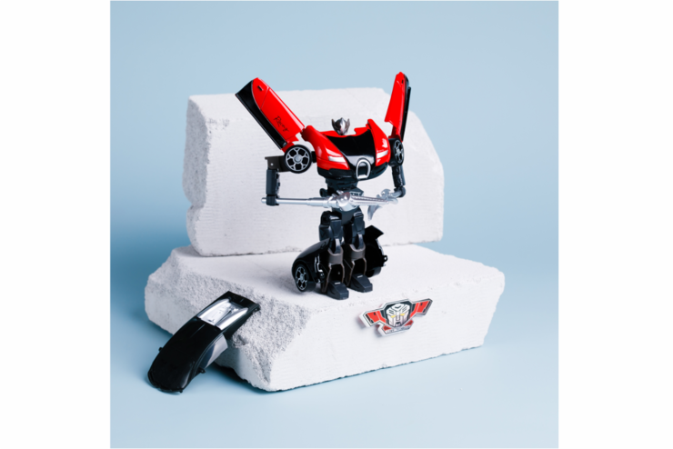 Машина-робот 2 в 1, красный
