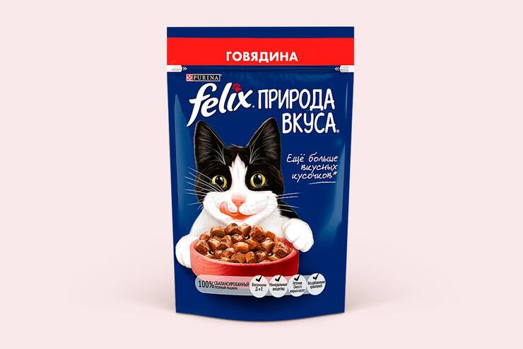 Корм для кошек Природа вкуса, говядина, 75 г