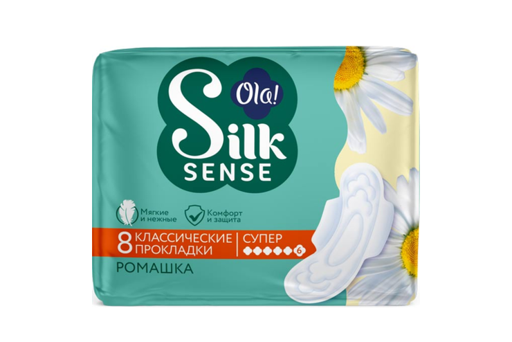 Прокладки Ola! Silk sense super Ромашка, 8 шт, 87 г