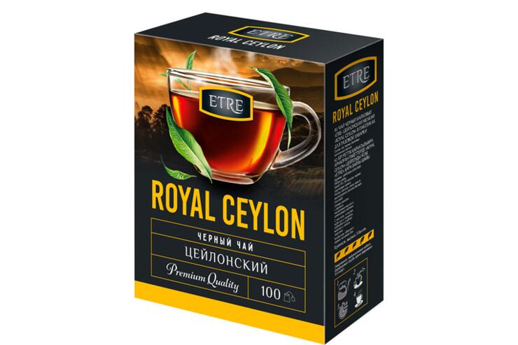 «ETRE», чай Royal Ceylon черный цейлонский отборный, 100 пакетиков, 200 г
