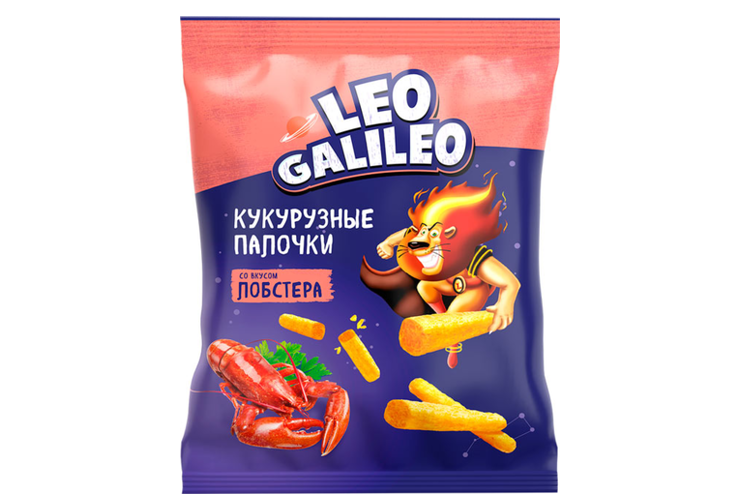 «Leo Galileo», кукурузные палочки со вкусом лобстера, 45 г
