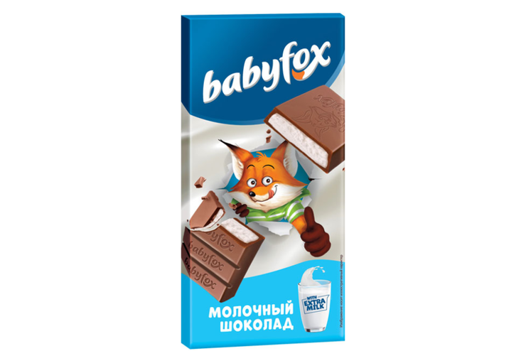 «BabyFox», молочный шоколад, 90 г