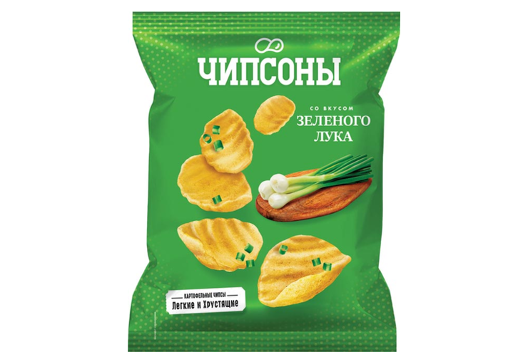 «Чипсоны», чипсы со вкусом зелёного лука, 90 г