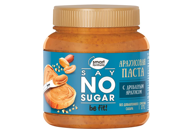«Smart Formula», арахисовая паста Say No Sugar без сахара с дробленым арахисом 27% протеина, 270 г «Smart Formula», арахисовая паста Say No Sugar без сахара с дробленым арахисом 27% протеина, 270 г