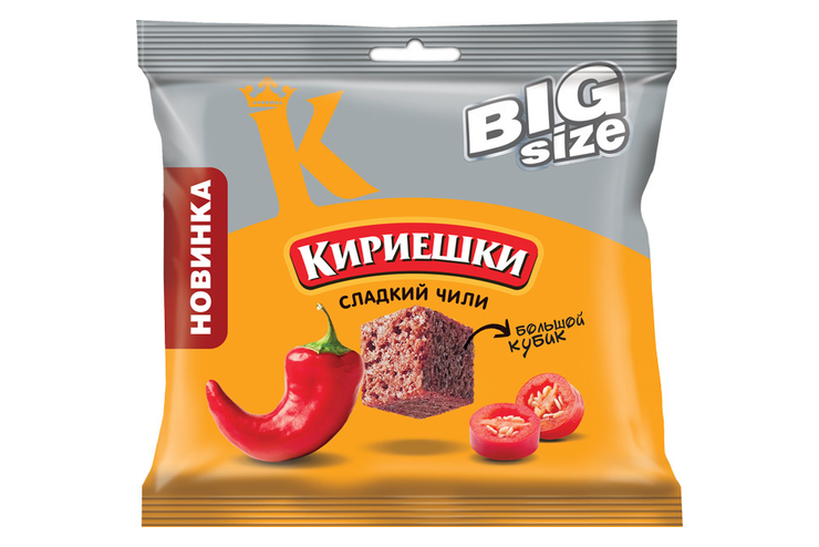 «Кириешки Big Size», сухарики «Сладкий чили», 80 г