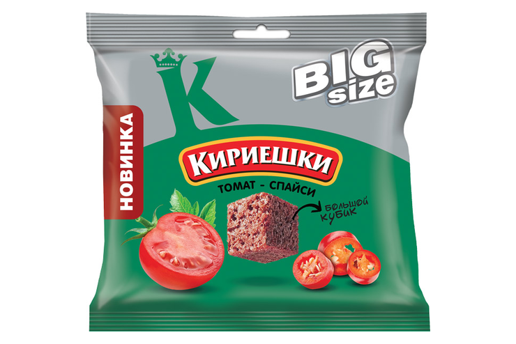 «Кириешки Big Size», сухарики «Томат спайси», 80 г