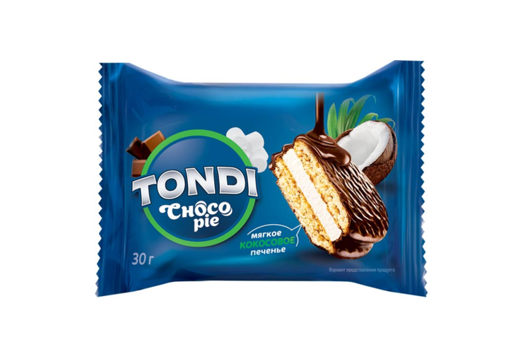 «Tondi», choco Pie кокосовый (коробка 2,13 кг)