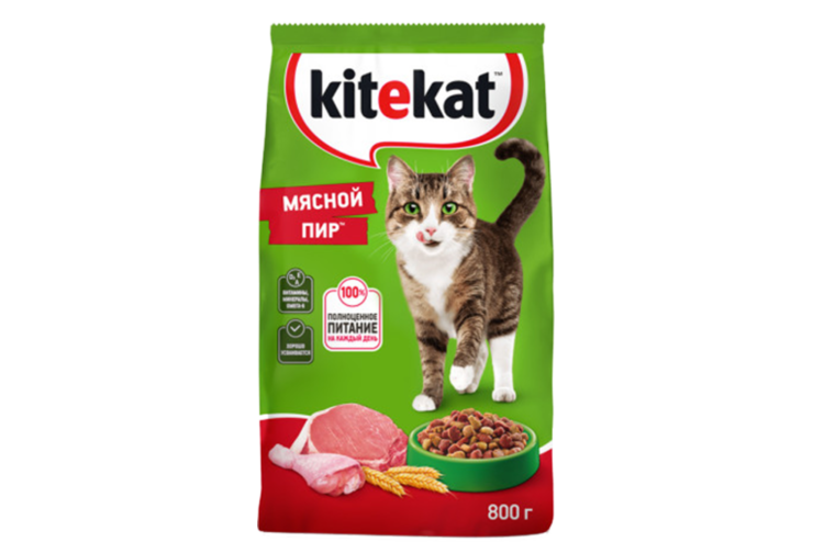 Корм для кошек сухой «Kitekat» «Мясной Пир», 800 г