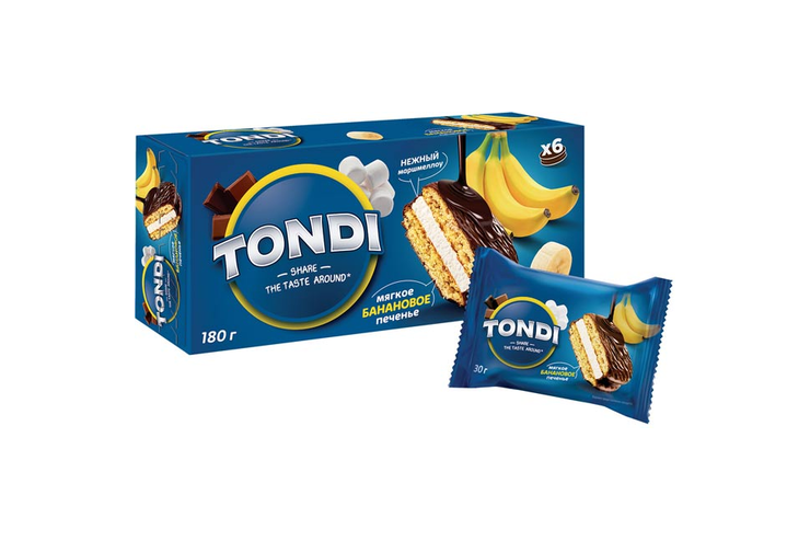 «Tondi», choco Pie банановый, 180 г «Tondi», choco Pie банановый, 180 г