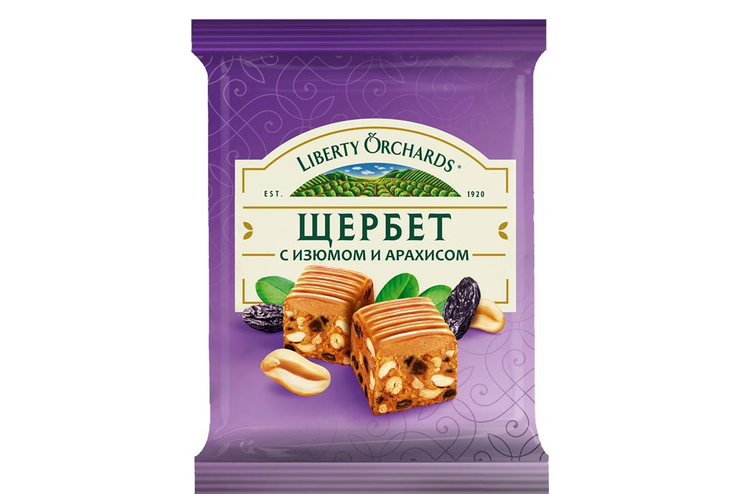 «Liberty Orchards», щербет с изюмом и арахисом, 140 г