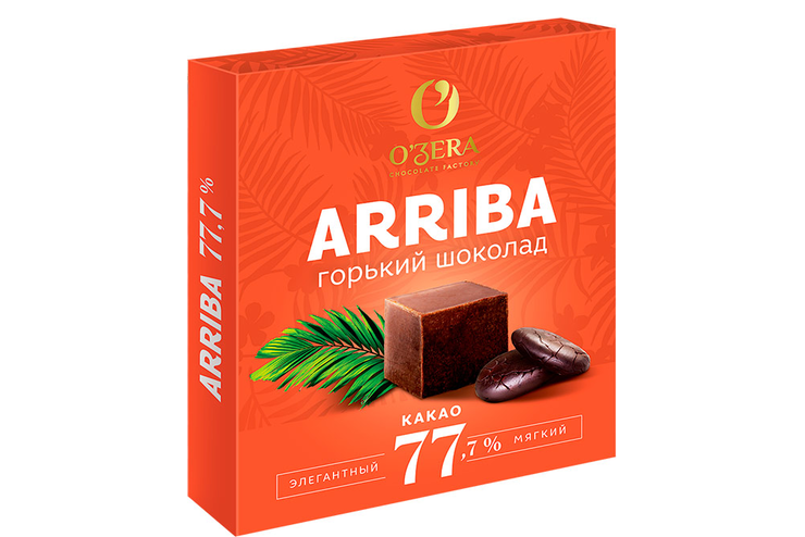 «O'Zera», шоколад Arriba, кодержание какао 77.7 %, 90 г «O'Zera», шоколад Arriba, кодержание какао 77.7 %, 90 г