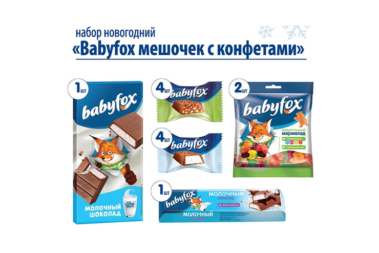 «BabyFox», новогодний набор «Мешочек с конфетами», 264 г