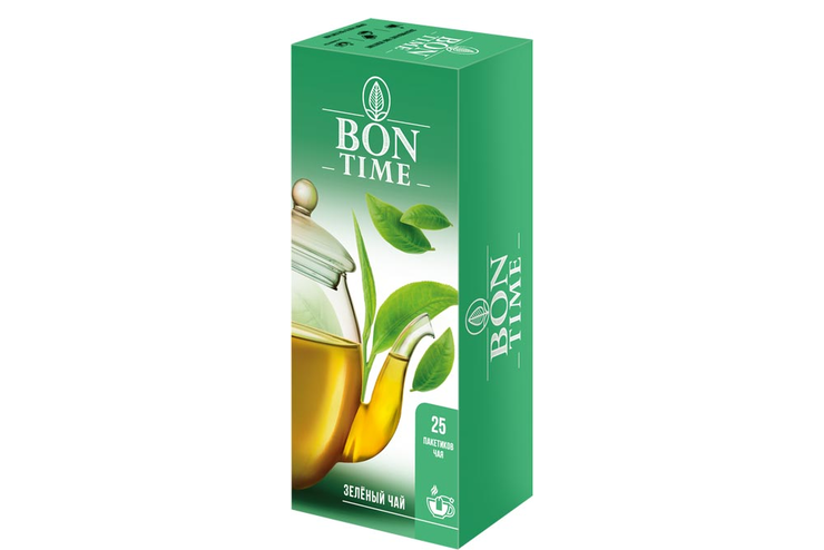 «Bontime», чай зелёный, 25 пакетиков, 50 г