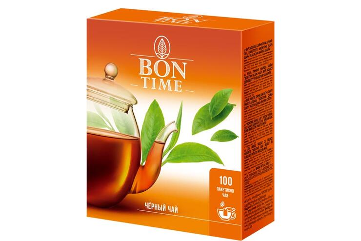 «Bontime», чай черный, 100 пакетиков, 200 г