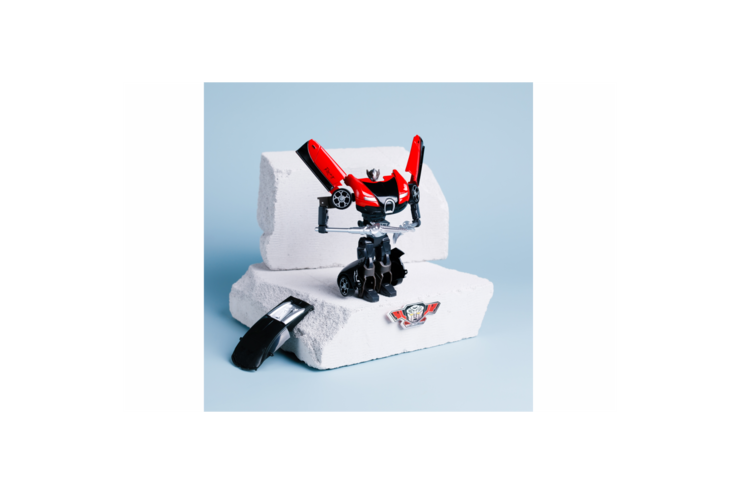 Машина-робот 2 в 1, красный