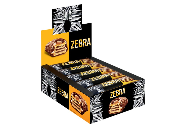 Вафли «Zебра», глазированные, 40 г
