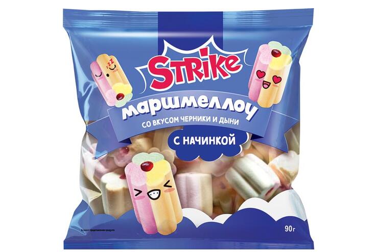 «Strike», маршмеллоу Jam со вкусом черники & дыни, 90 г