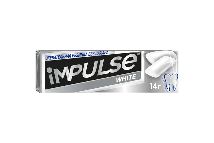 «Impulse ICE», жевательная резинка WHITE, 14 г «Impulse ICE», жевательная резинка WHITE, 14 г