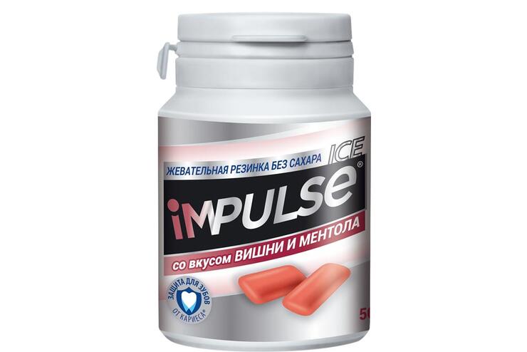 «Impulse ICE», жевательная резинка со вкусом вишни и ментола, 56 г