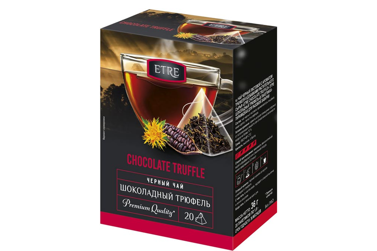 «ETRE», чай черный «Шоколадный трюфель», 20 пирамидок, 36 г