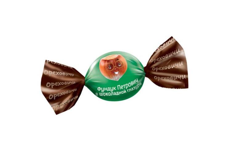 «Ореховичи», конфеты «Фундук Петрович» в молочной шоколадной глазури (упаковка 0,5 кг)