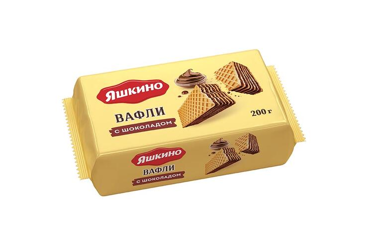 «Яшкино», вафли с шоколадом, 200 г