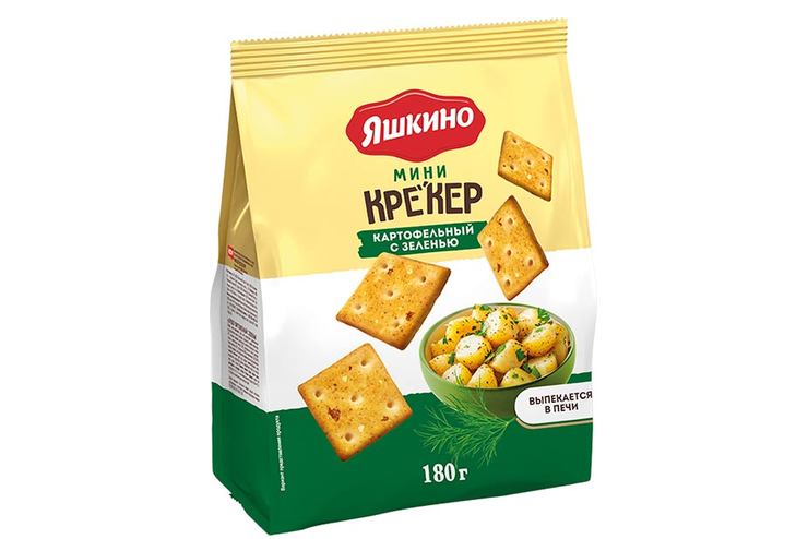 «Яшкино», крекер мини картофельный с зеленью, 180 г «Яшкино», крекер мини картофельный с зеленью, 180 г