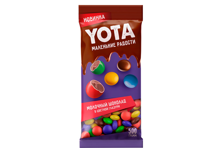 «Yota», драже молочный шоколад в цветной глазури, 500 г «Yota», драже молочный шоколад в цветной глазури, 500 г