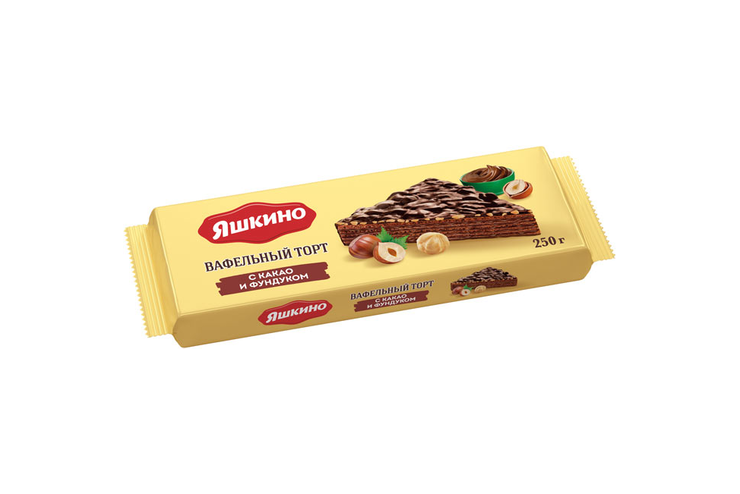 Торт вафельный шоколадный с фундуком, глазированный, 250 г Торт вафельный шоколадный с фундуком, глазированный, 250 г