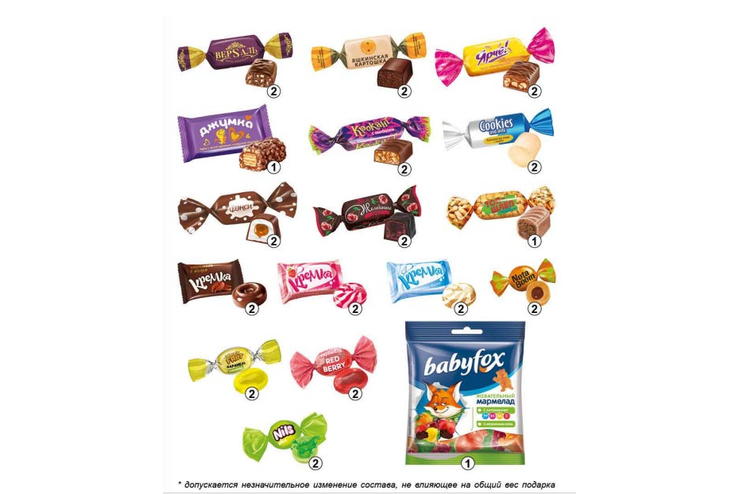 «Яшкино», набор новогодний (сумочка с игрушкой), 320 г