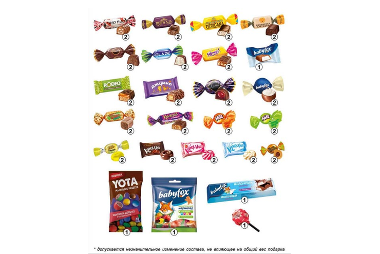 «Яшкино», набор новогодний (Игрушка Снегурочка), 550 г