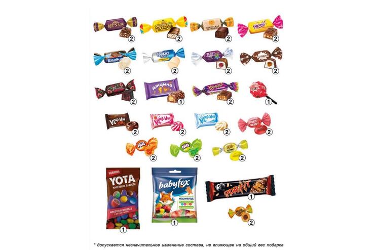 «Яшкино», набор новогодний (Игрушка Снегурочка в синем), 500 г