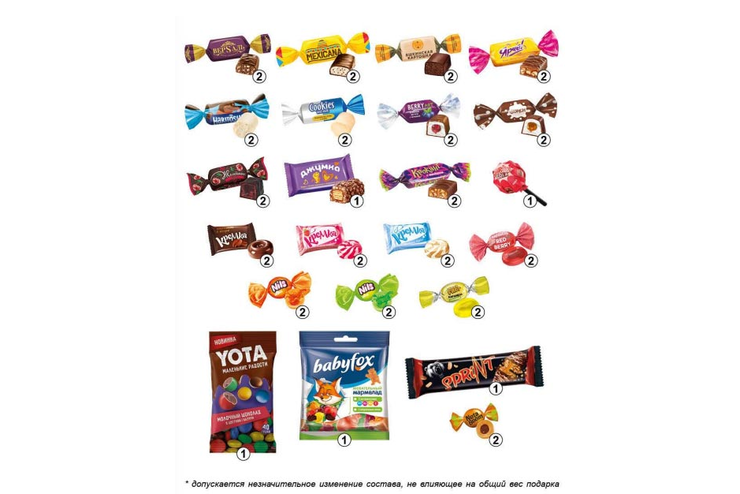 «Яшкино», набор новогодний (Игрушка Снегурочка в синем), 500 г