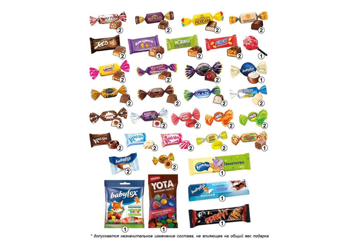 «Яшкино», набор новогодний (Дед Мороз), 800 г