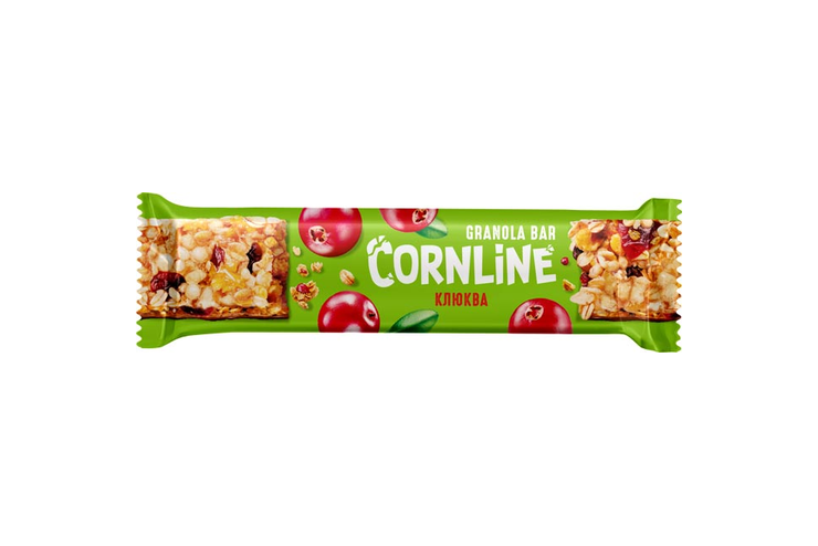 «Cornline», зерновой батончик с клюквой, 30 г