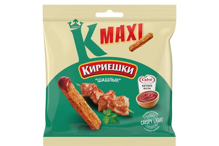 «Кириешки Maxi», сухарики со вкусом «Шашлык» и с кетчупом «Calve», 75 г