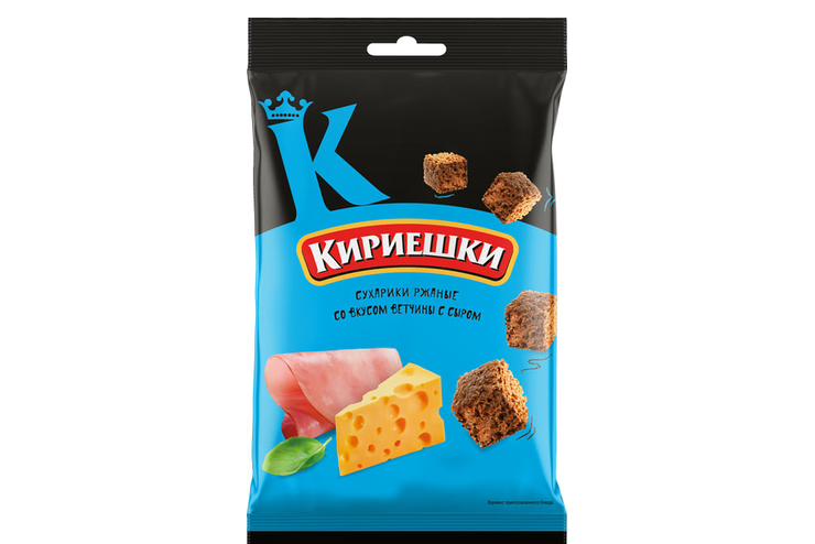 «Кириешки», сухарики со вкусом ветчины и сыра, 200 г